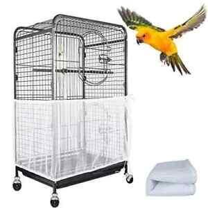 Extra Large Bird Cage Seed Catcher Guard Universal Birdcage Cover Nylon Mesh Net
