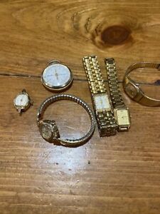 Vintage Womens Watch Lot Elgin Seiko Citizen Timex Not Working Untested