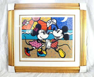 Mickey Mouse's Greatest Love Limited Edition Signed Print ROMERO BRITTO Framed