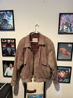 LEVI'S AUTHENTIC WESTERN WEAR Mens XL Vtg Suede Leather Bomber Jacket LINED 9718
