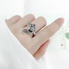 Fox Rings Charms Jewelry Gifts 925 Silver Adjustable Ring Luxury Vintage Women