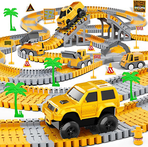 New ListingKids Construction Toys 253 PCS Race Tracks Toy for 3 4 5 6 7 8 Year Old Boys Gir