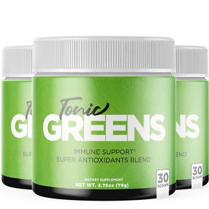 (3 Pack) Tonic Greens Powder, Tonic Greens Immune Support Powder (8.25oz)