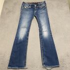 Rock Revival Jeans Womens 32 Noelle Boot Low Rise Thick Stitch 32x34 Distressed