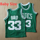 Green Baby Size Boston 33# Larry Bird Basketball Jersey All Stitched 2T-4T