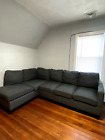 HONBAY Convertible Sectional L-Shaped Sofa Couch - Dark Grey