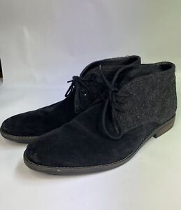 ALFANI Mens Chukka Boot Suede Dress Shoes Size 11.5 Black/Charcoal