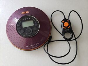 WORKING Sony Psyc Atrac3plus MP3 CD Walkman D-NE320 (Purple/Orange/Black)