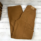 Superdry Men's 28x30 Organic Cotton Double Knee Canvas Pants Brown