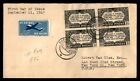 Mayfairstamps Pakistan 1949 Quaid I Azam Block Registered Airmail First Day Cove