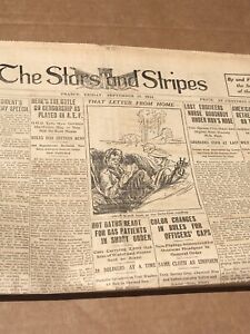 Original The Stars And Stripes Newspaper September 13 1918 WW1 Newspaper