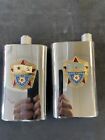 Lot Of Two Vintage CCCP Military Flask With Submarine And Airplane