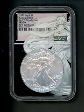 2021 US American Silver Eagle Dollar $1 NGC MS70 GEM UNC Heraldic Eagle T2 First