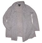 CHARTER CLUB Gray 100% Cashmere LUXURY Lightweight Swing Cardigan Sweater LARGE