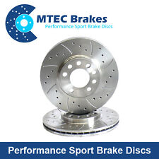 Rear Brake Discs For Chrysler 300C 3.0 3.5 5.7 320mm MTEC Drilled Grooved  x 2