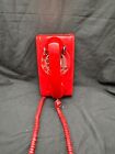 Vintage 1986 Red Western Electric Bell System Wall Mounted Rotary Telephone