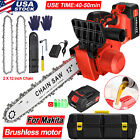 12 Inch Cordless Electric Chainsaw Handheld Wood Cutter + Battery for Makita 21V