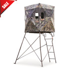 New Sturdy Guide Gear 4x4 6' Tripod Hunting Tower and Blind Mossy Oak Camo