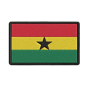 GHANA FLAG embroidered iron-on AFRICAN PATCH SOUVENIR EMBLEM BANNER AFRICA