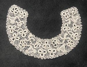 high qaulity antique Victorian handmade brussels Irish? ornate flounce lace 15