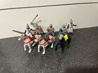 Vintage Bullyland Medieval Knights & Horses Figures Plastic Made In Germany
