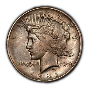 1921 $1 Silver Peace Dollar - High Relief Key Date - Some Luster - SKU-B3895
