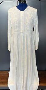 Vintage Prairie Renaissance Gunne Style Velvet Lace Boho Maxi Dress Cottagecore