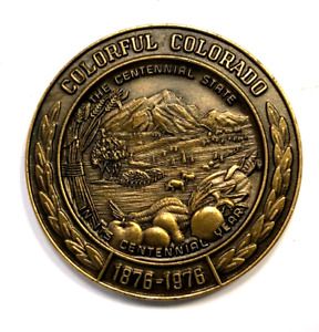 1976 Colorful Colorado Centennial State 1876-1976 Commemorative Medal