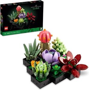 Open Box LEGO Icons Succulents - Artificial Plant Set for Adults, Mother's Day.