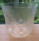 Vtg iittala Glass Finland Fauna Vase Bowl Ice Bucket Flora Animals Clear 6 1/4