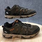Fila Shoes Mens 9 Athletic Running Sneakers Casual Brown Mesh Lace Up Low Top