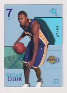 BRIAN COOK 2003-04 Fleer EX Essential Credentials Now Rookie #F /87 Lakers LA