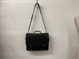 VINTAGE COACH Attache Black Leather Briefcase