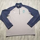 Seattle Mariners Shirt Mens Medium Gray Blue Long Sleeve Nike MLB Baseball
