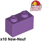 LEGO 10x Brick 1x2 2x1 Lavender Medium/Medium Lavender 3004 New