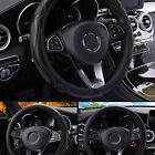 For Toyota Car 15'' Black Leather Car Steering Wheel Cover Breathable Anti-slip