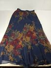 Coldwater Creek Women's PXS Swing Skirt Silk Lined Multicolored Floral Side Zip