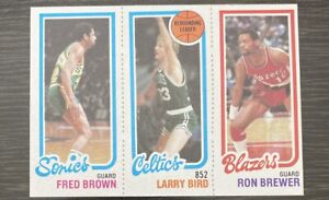 New Listing1980 Topps Larry Bird RC Rookie Card HOF Fred Brown Ron Brewer Boston Celtics
