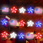 2 Pcs 4Th of July Decorations Lights Red White Blue String Lights 10Ft 30 LED Pa