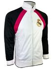 Men's Real Madrid Jacket, Licensed Real Madrid Full Zip Track Jacket Adult Sizes