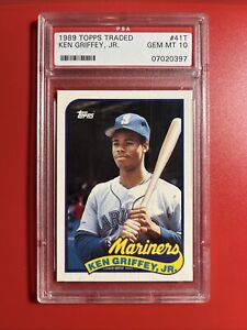 1989 TOPPS TRADED #41T  KEN GRIFFEY JR. RC ROOKIE MLB HALL OF FAME PSA 10