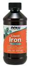 NOW Foods Iron Liquid 18 mg 8 oz Non-Constipating Late Date October Sealed New