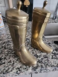 Vintage Decorative Brass Boots