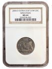 2004-D 25C Wisconsin State Extra LEAF LOW Washington Quarter NGC MS64 Coin 8-003
