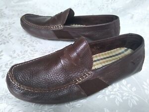 Sperry Top Sider Men's Slip-on Driving Shoes Loafers 13 M Brown Leather Mock Toe
