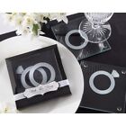 10 with this ring glass coaster sets wedding favors wedding party favor