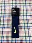 Nike Headband Head Tie Tennis Basketball Running Blue/Neon Green Unisex One Size