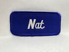 NAT USED EMBROIDERED VINTAGE SEW ON NAME PATCH TAGS ASSORTED COLORS