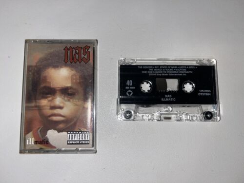 New ListingNas - ILLMATIC Cassette Tape OG RARE CLEAR PANEL Small Window MINT! Hip Hop
