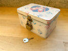 Vintage Metal Tin Pink Storage Box with Padlock, Ballet Music 4.5